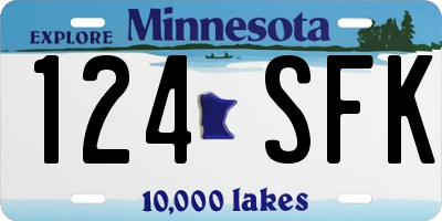 MN license plate 124SFK