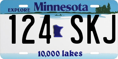 MN license plate 124SKJ