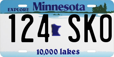MN license plate 124SKO