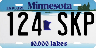 MN license plate 124SKP