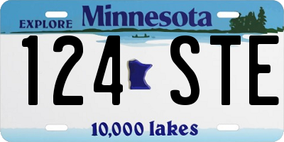 MN license plate 124STE