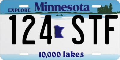 MN license plate 124STF