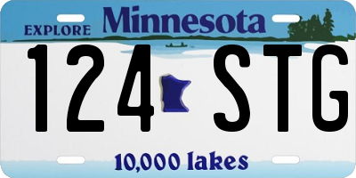 MN license plate 124STG