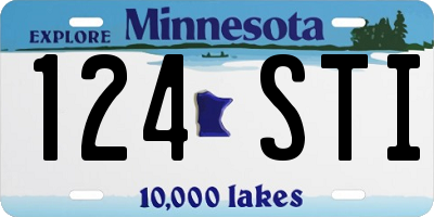 MN license plate 124STI