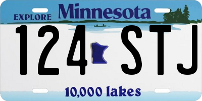 MN license plate 124STJ