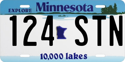 MN license plate 124STN