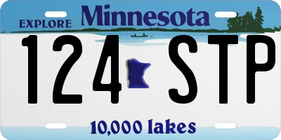 MN license plate 124STP