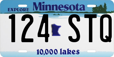 MN license plate 124STQ