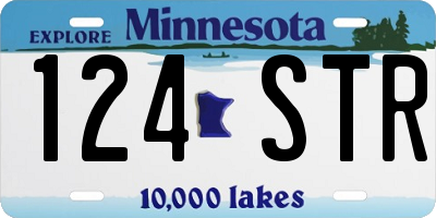 MN license plate 124STR