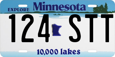 MN license plate 124STT