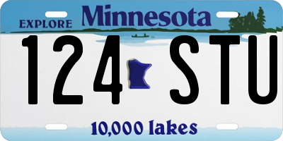 MN license plate 124STU