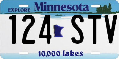 MN license plate 124STV