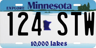MN license plate 124STW