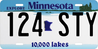 MN license plate 124STY