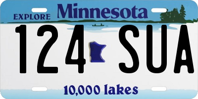 MN license plate 124SUA