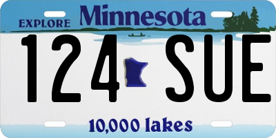 MN license plate 124SUE