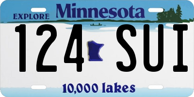 MN license plate 124SUI