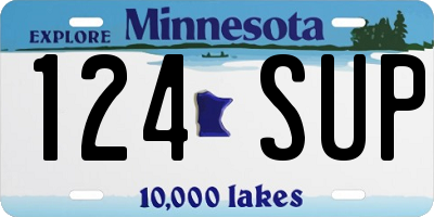 MN license plate 124SUP