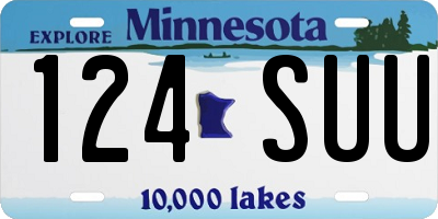 MN license plate 124SUU