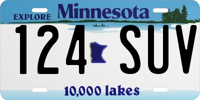 MN license plate 124SUV