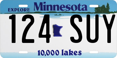 MN license plate 124SUY