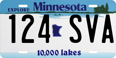 MN license plate 124SVA