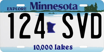 MN license plate 124SVD