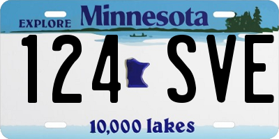 MN license plate 124SVE