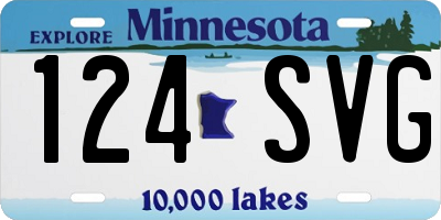 MN license plate 124SVG