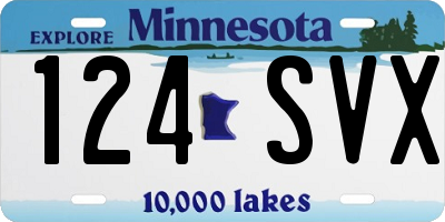 MN license plate 124SVX