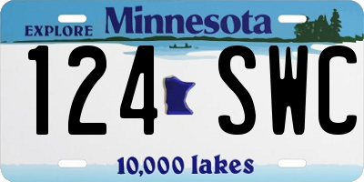 MN license plate 124SWC