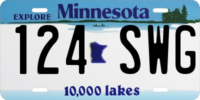 MN license plate 124SWG
