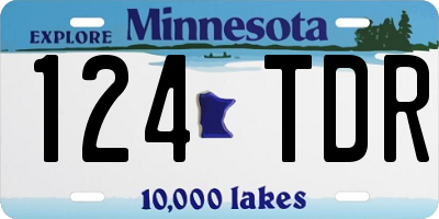 MN license plate 124TDR