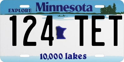MN license plate 124TET