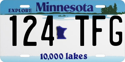 MN license plate 124TFG