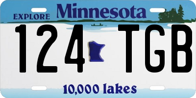 MN license plate 124TGB