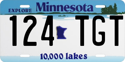 MN license plate 124TGT