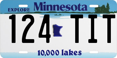 MN license plate 124TIT