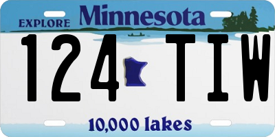 MN license plate 124TIW