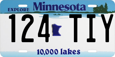 MN license plate 124TIY