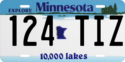 MN license plate 124TIZ