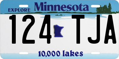 MN license plate 124TJA