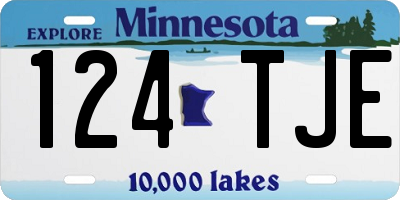 MN license plate 124TJE