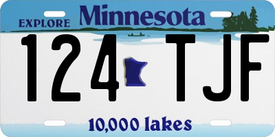 MN license plate 124TJF