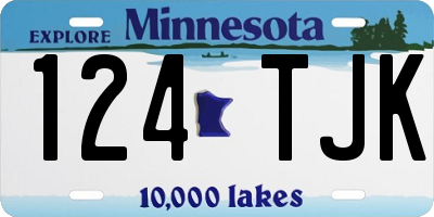 MN license plate 124TJK