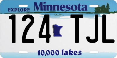 MN license plate 124TJL