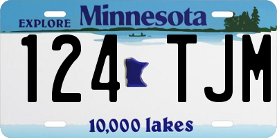 MN license plate 124TJM
