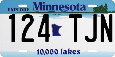 MN license plate 124TJN