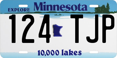 MN license plate 124TJP