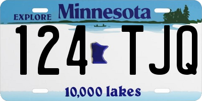 MN license plate 124TJQ